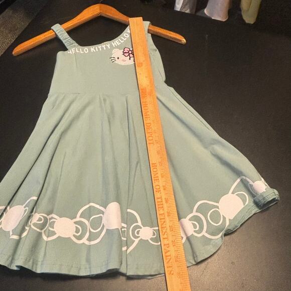 Hello Kitty Mint Green One Shoulder Dress Girls Size 7 Pencil Brand - Picture 4 of 4